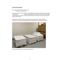Copper Powder • Purity 99.9997% • 3,500 kg