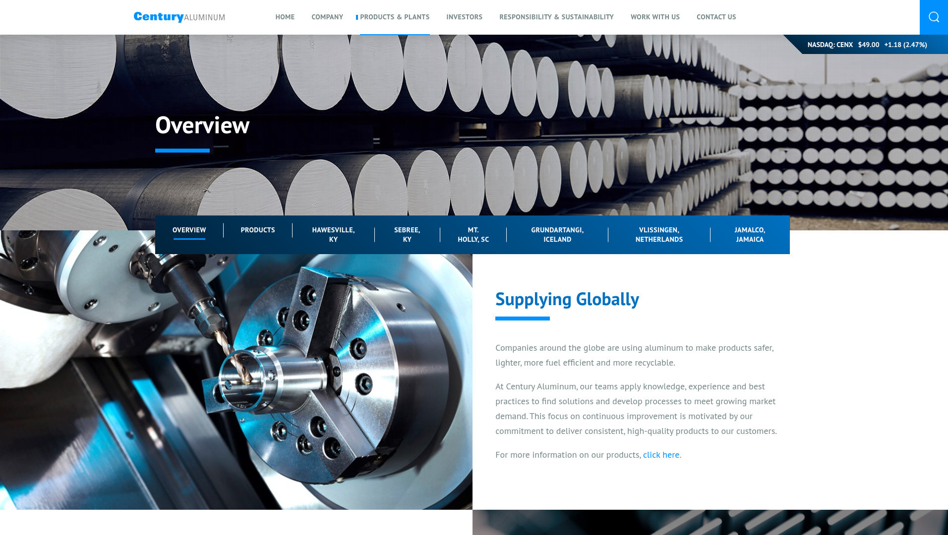 New primary aluminum production plant being developed in Oklahoma by EGA and Century Aluminum Co.